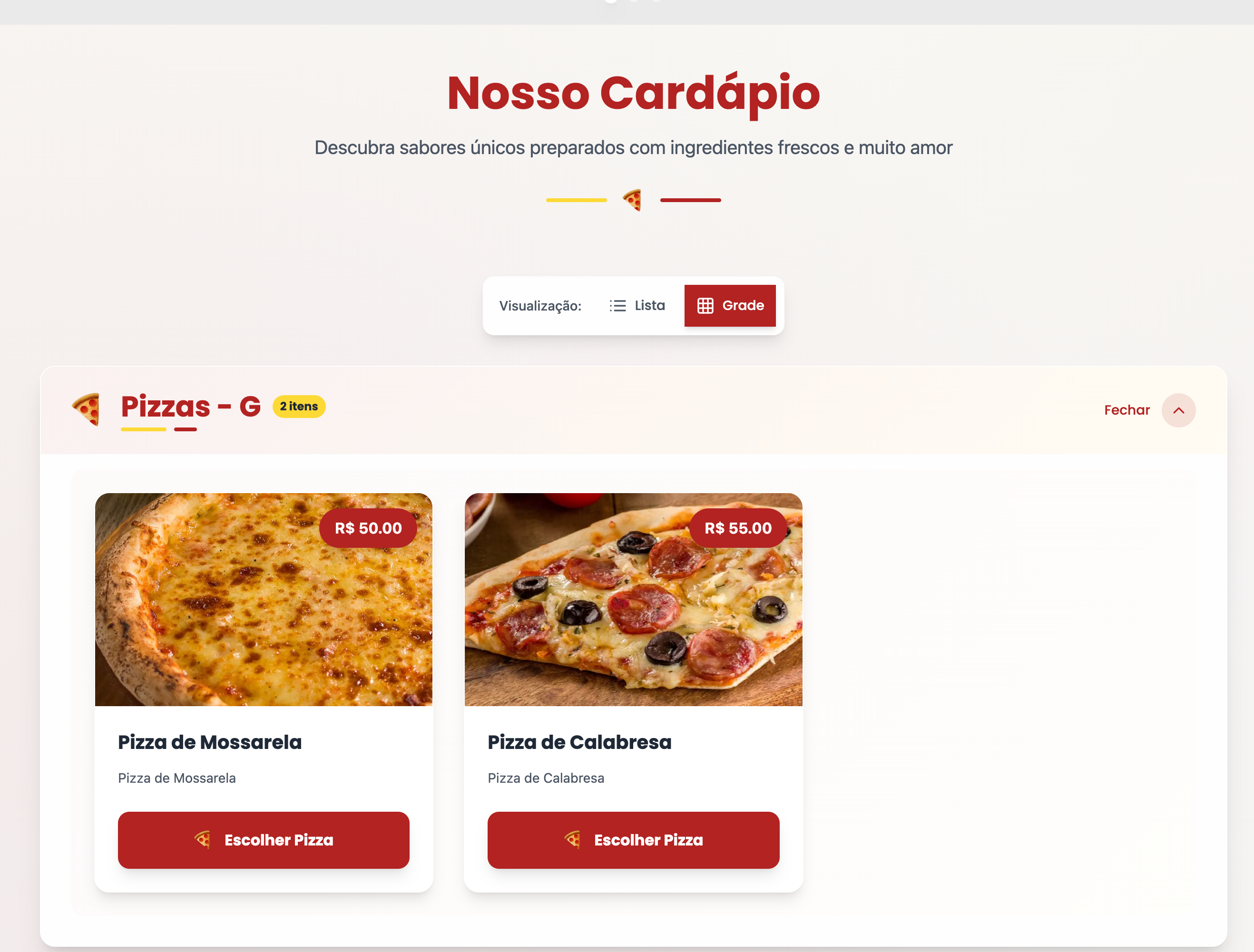 Cardápio Online